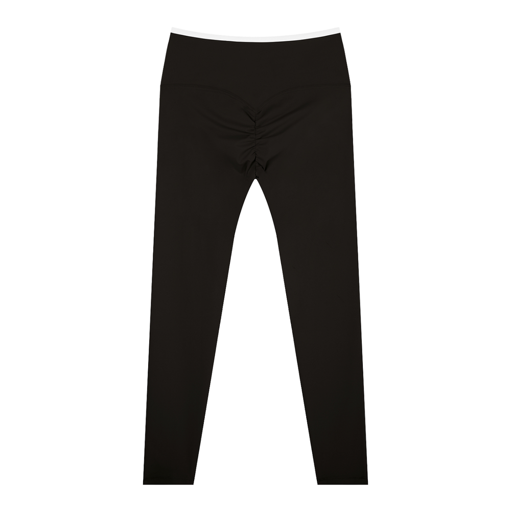 Women's High-Waisted Yoga Leggings in Black, alternate view — HIVOLT