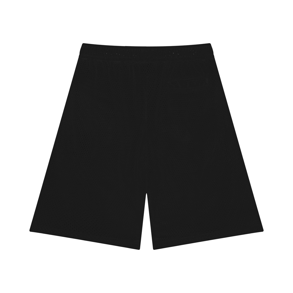 Unisex Mesh Basketball Shorts in Black, alternate view — HIVOLT