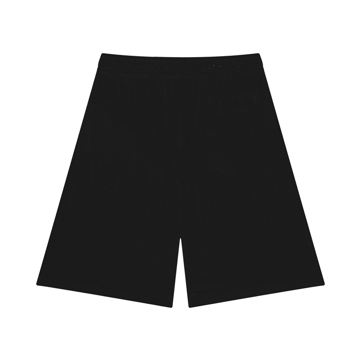 Unisex Mesh Basketball Shorts in Black, alternate view — HIVOLT
