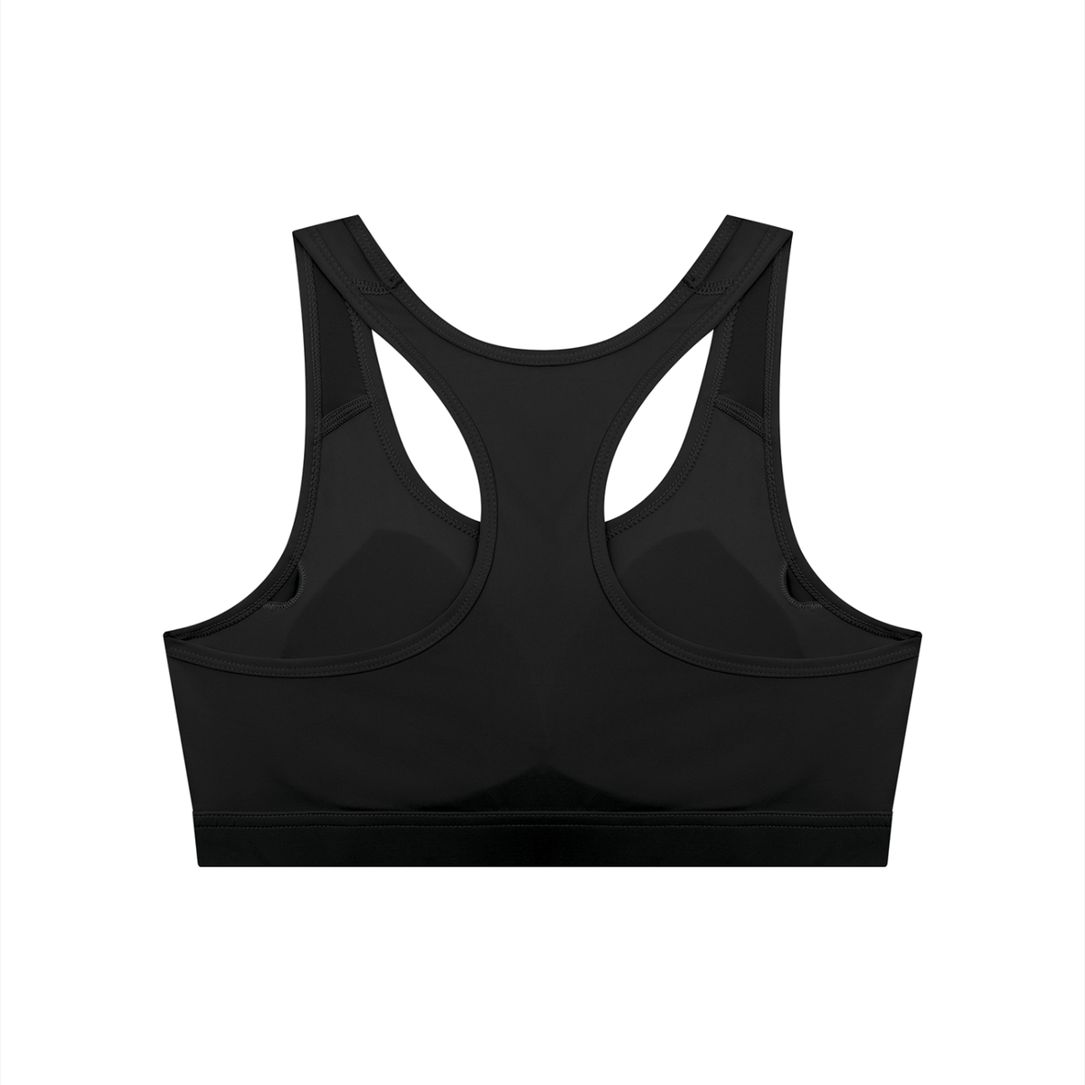 Women's Cropped Sports Bra in Black, alternate view — HIVOLT