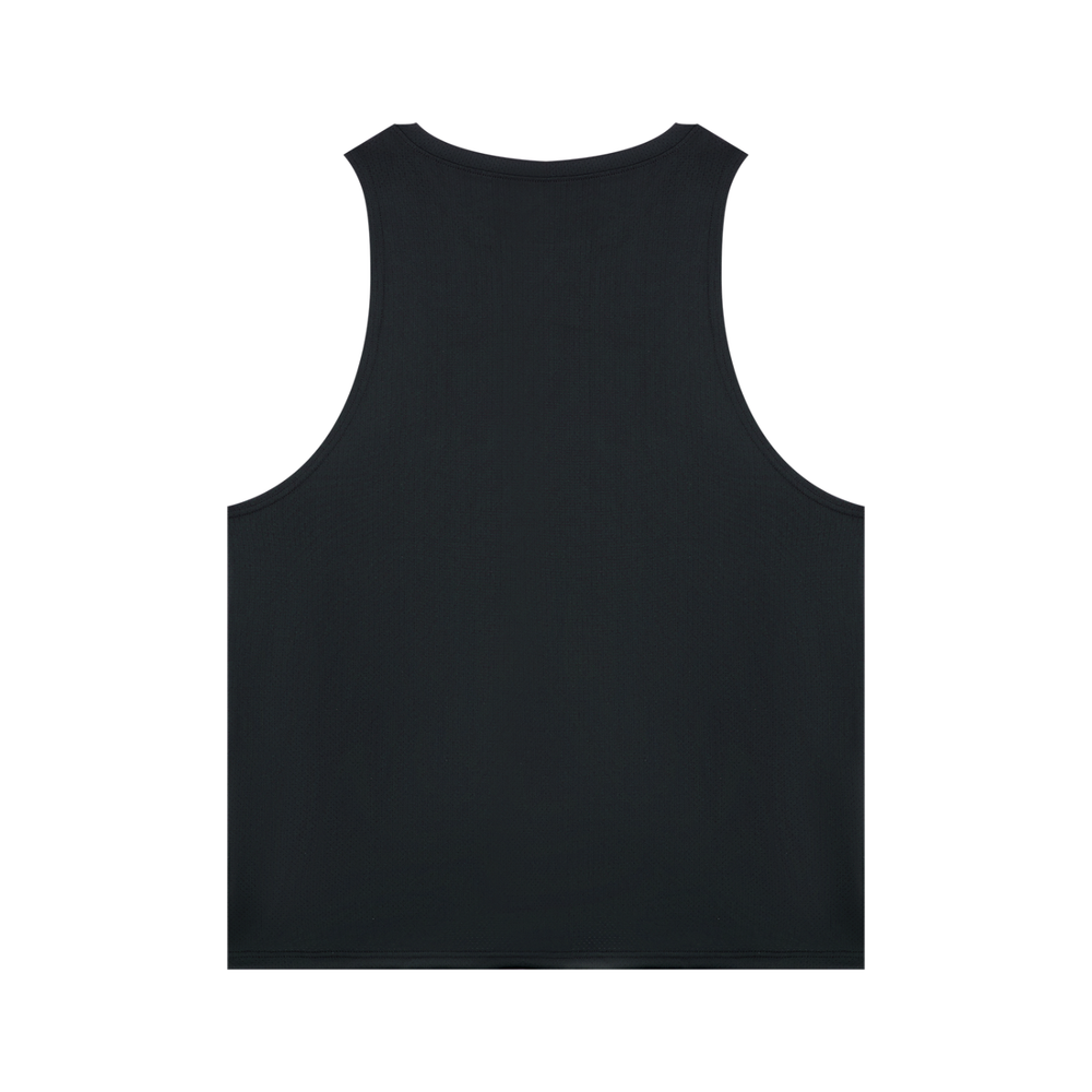 Men's Performance Tank Top in Black, alternate view — HIVOLT
