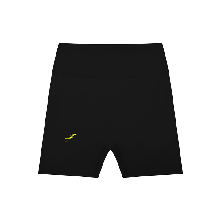 High-Waisted Blend Biker Shorts in Black — HIVOLT