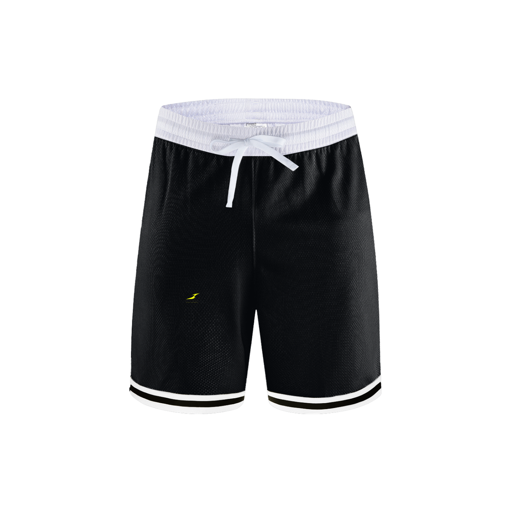 Classic Stripe Trim Basketball Shorts in Black — HIVOLT