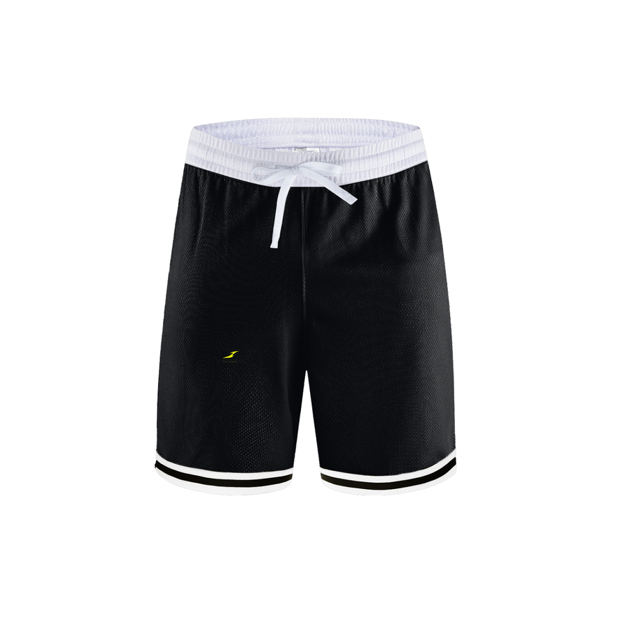 Classic Stripe Trim Basketball Shorts in Black — HIVOLT