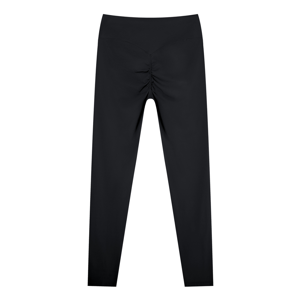 Women's High Waisted Ankle Leggings in Black, alternate view — HIVOLT