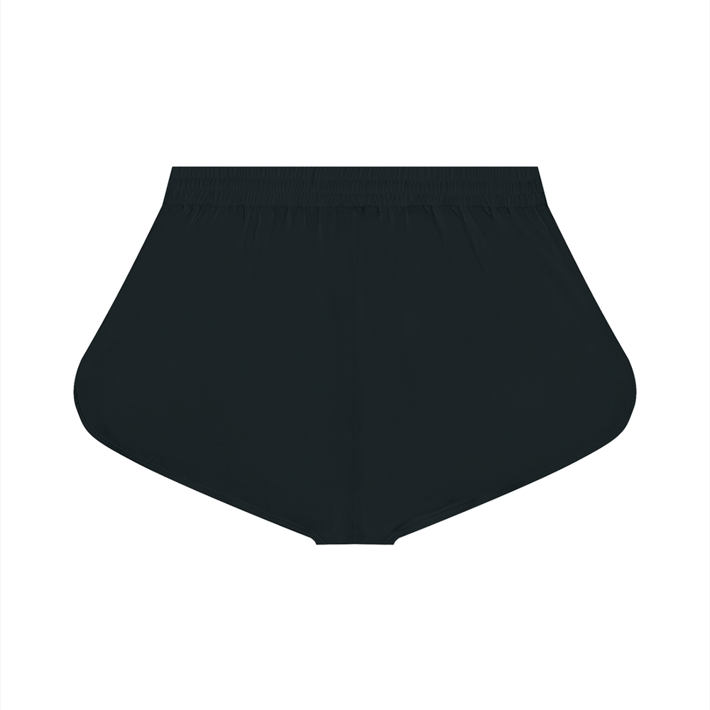 Women's Drawstring Bermuda Shorts in Black, alternate view — HIVOLT
