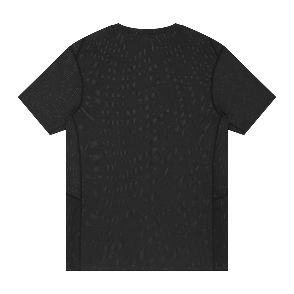 Men's Jacquard Slim Mesh T-Shirt in Black, alternate view — HIVOLT
