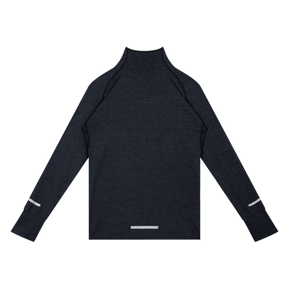Men's Quarter-Zip Raglan Training T-Shirt in Static Blue, alternate view — HIVOLT