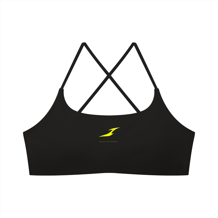 Women's U-Neck Yoga Sports Bra in Black — HIVOLT