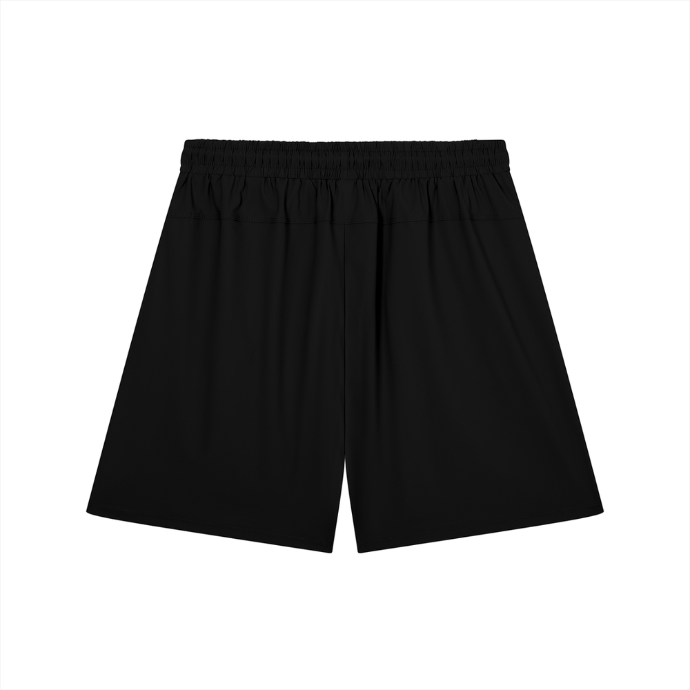 Men's Drawstring Shorts in Black, alternate view — HIVOLT