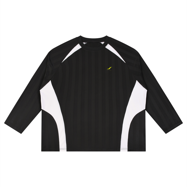 Unisex Color Block Jacquard Soccer Jersey in Black — HIVOLT