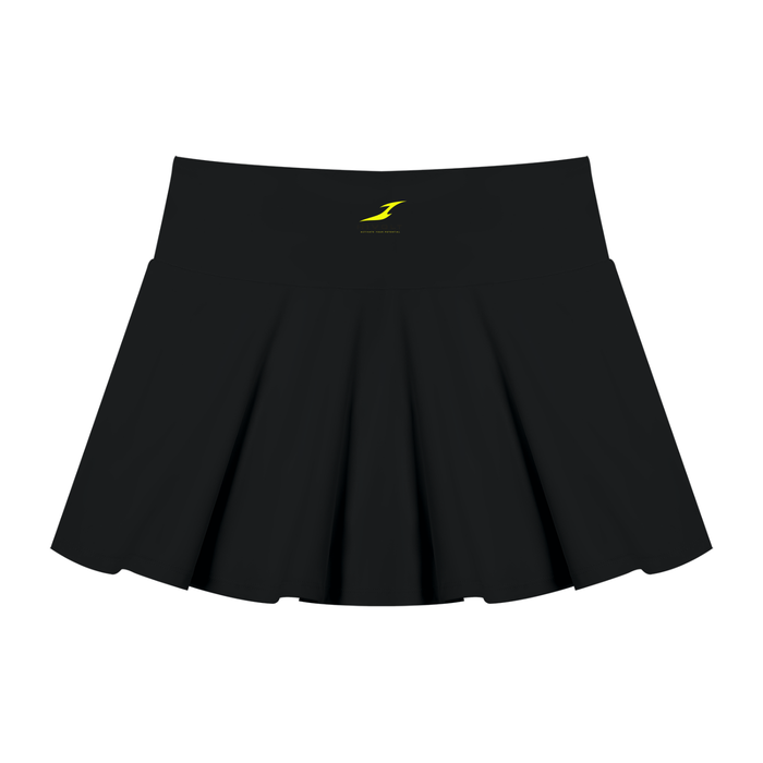 Women's Pleated A-Line Skirt in Black — HIVOLT