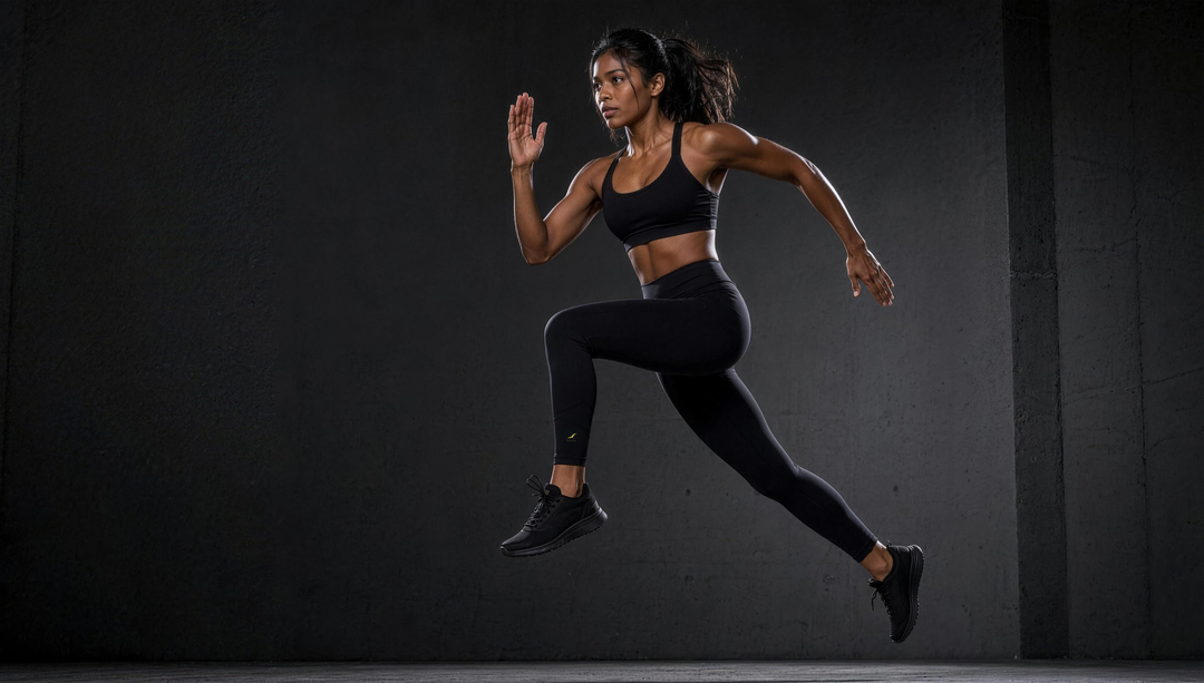 Woman wearing HIVOLT High-Waisted Yoga Leggings, campaign hero