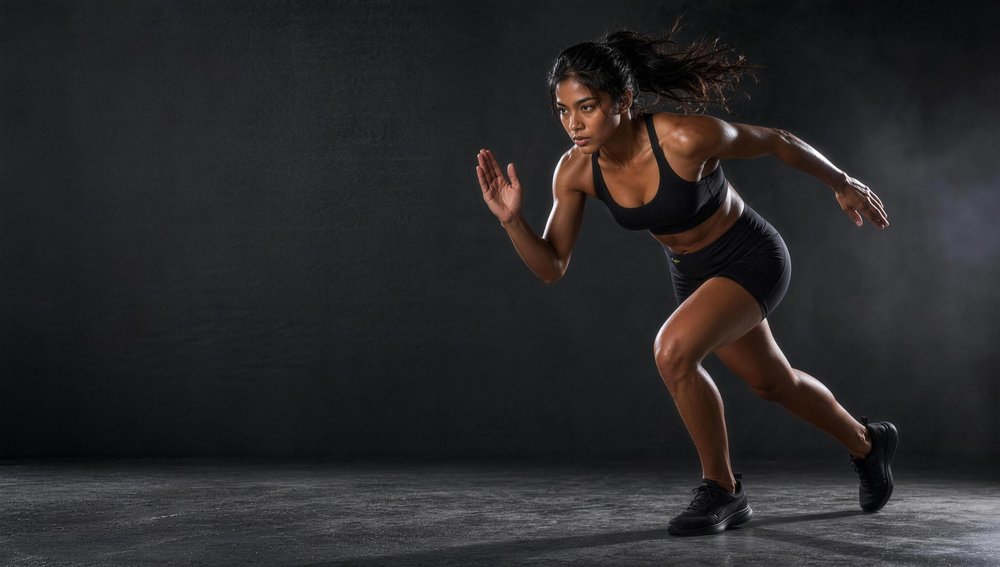 Woman wearing HIVOLT High Rise Pocket Yoga Shorts, campaign hero