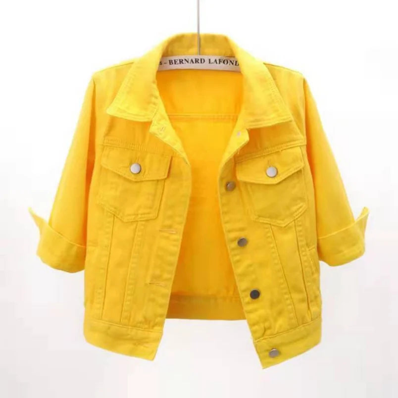 Women's Loose Short Denim Jacket — hero