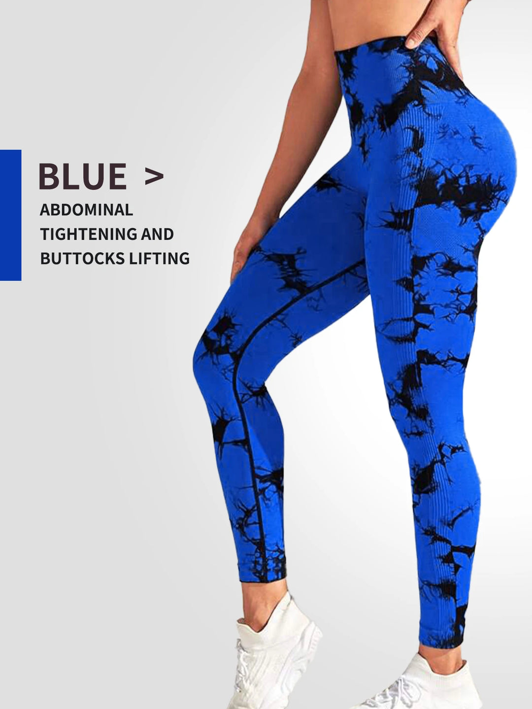 Seamless scrunch-butt leggings in blue